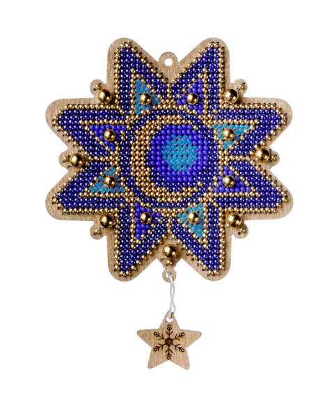 Bead embroidery kit with a plywood base - FLK-415 Holiday Beadwork pattern  - Price, description and photos ➽ Inspiration Crafts