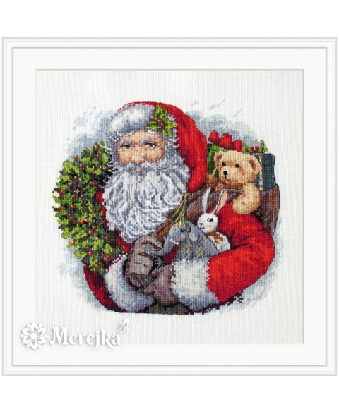 Santa With Wreath SK133