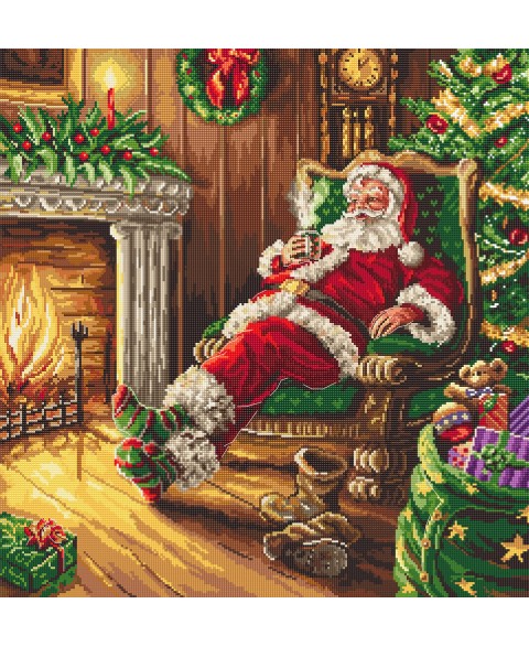 Santa's rest by the chimney...
