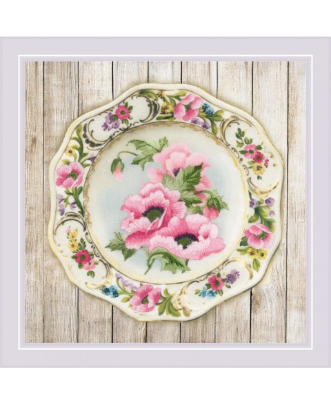 Plate with Pink Poppies....