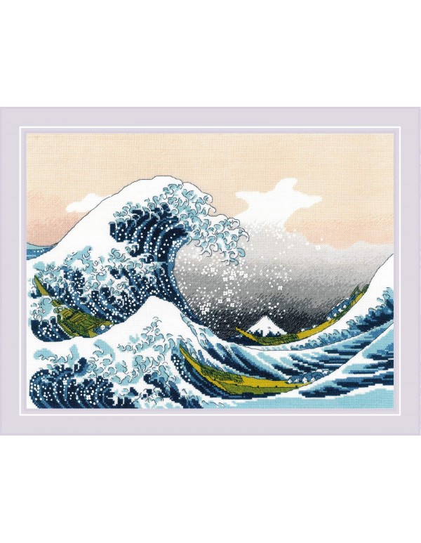 Siuvinėjimo rinkinys "The Great Wave off Kanagawa after K. Hokusai Artwork" 2186