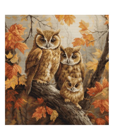 Cross Stitch Kit "The Owls Family" SBU5045