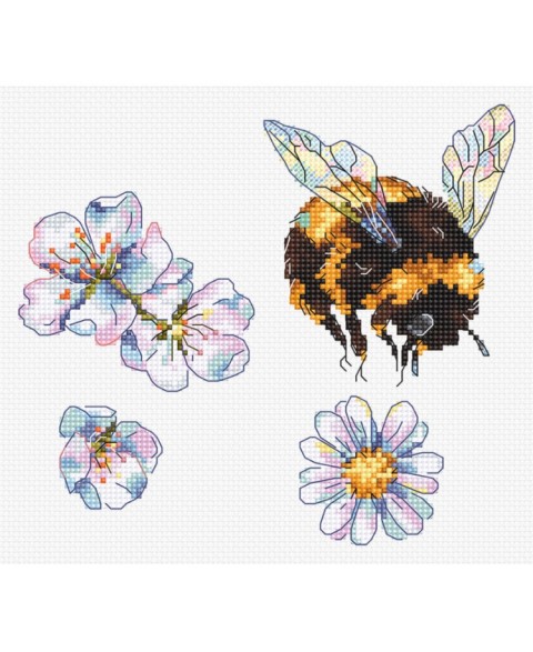 Cross stitch kit "Furry Bumblebee" SLETIL8820