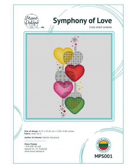 PDF cross stitching scheme "Love of Symphony" MPS001