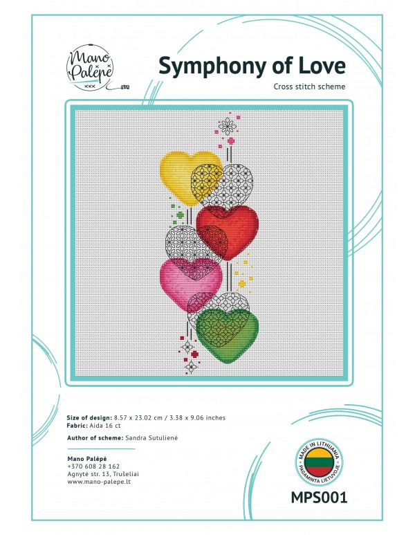 PDF cross stitching scheme "Love of Symphony" MPS001