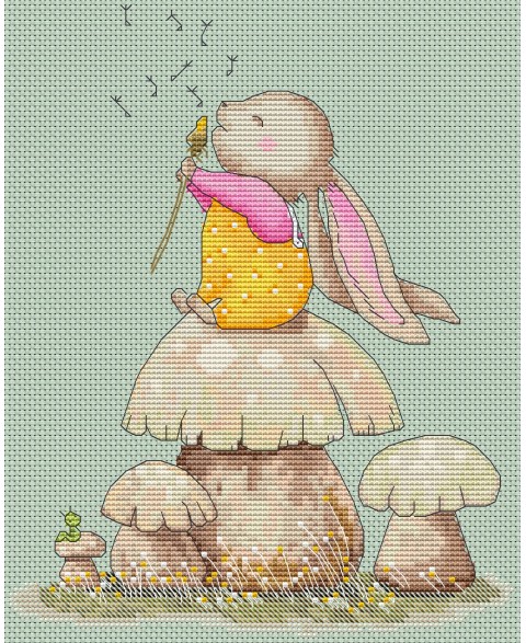 Cross stitching scheme set "Fluffy and Perla"