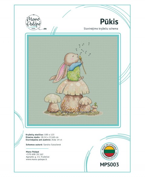 Siuvinėjimo schemų rinkinys "Pūkis ir Perla"