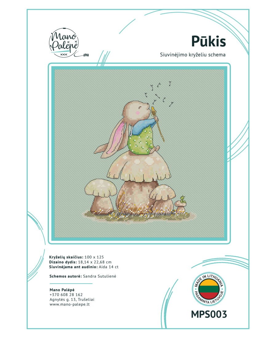 Siuvinėjimo schemų rinkinys "Pūkis ir Perla"