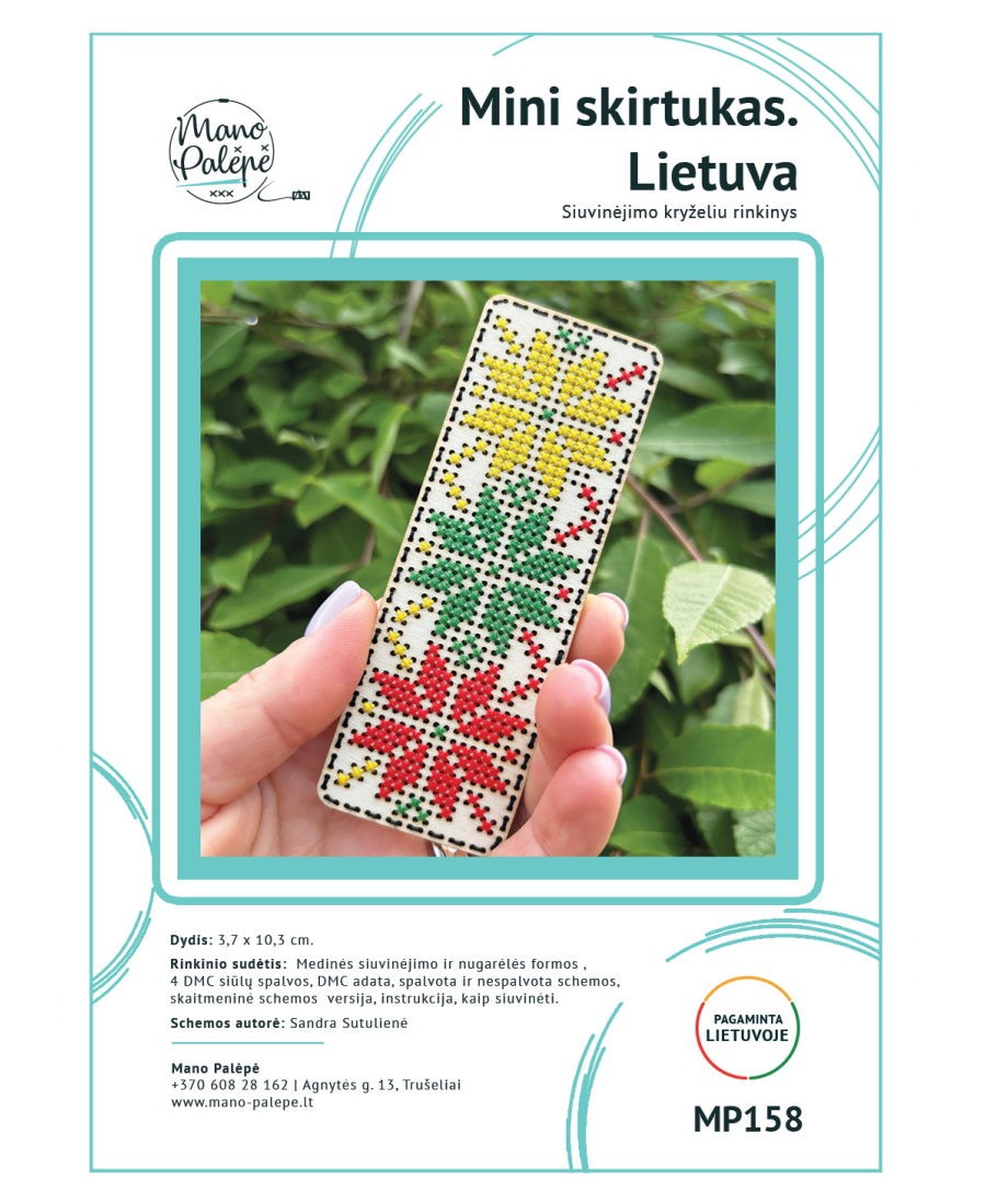 Mini skirtukas. Lietuva – siuvinėjimo kryželiu rinkinys MP158
