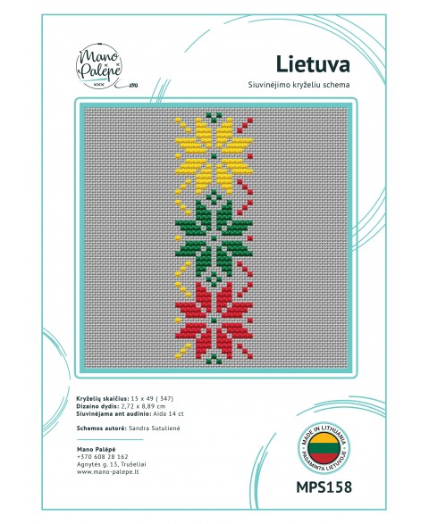 Lietuva – siuvinėjimo schema