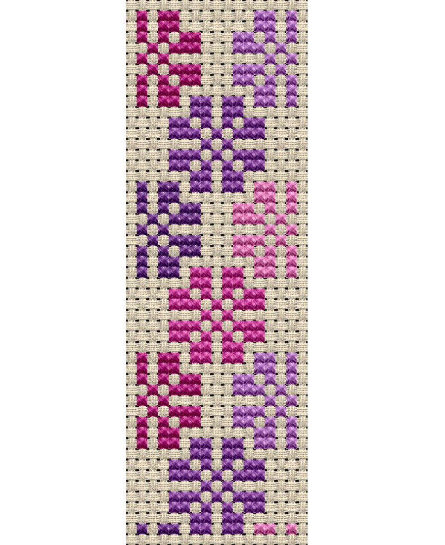 Mini bookmark. Flowers – Cross-Stitch Embroidery Kit MP160