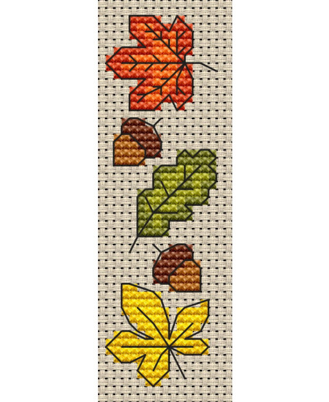 Mini Bookmark. Autumn – Cross Stitch Kit MP161