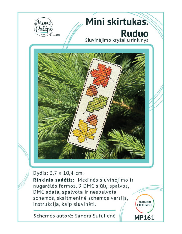 Mini skirtukas. Ruduo – siuvinėjimo kryželiu rinkinys MP161