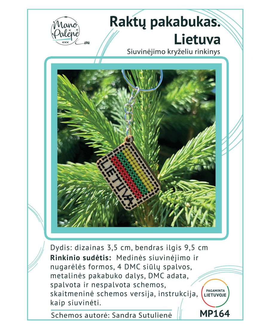 Lithuania Cross Stitch Keyring Kit MP164
