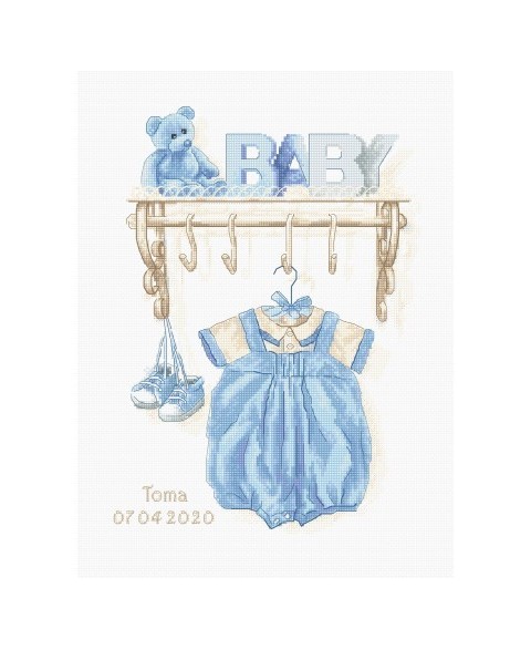 Cross stitch kit "Baby Boy Birth" SB1174