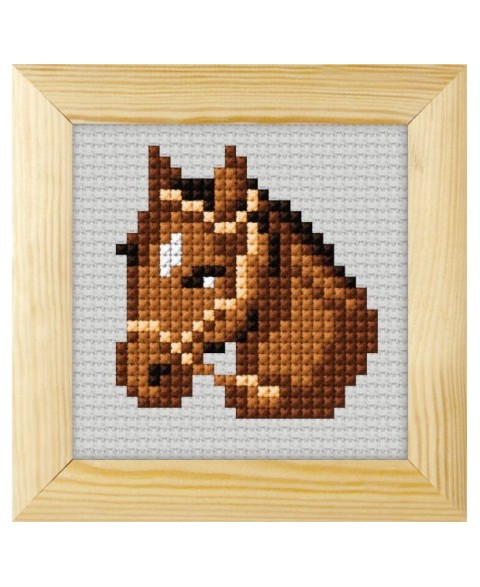 cross stitch graph of a horse head